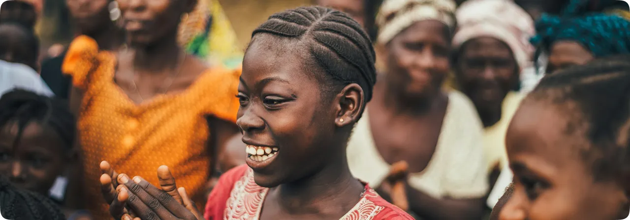 background image of children smilling